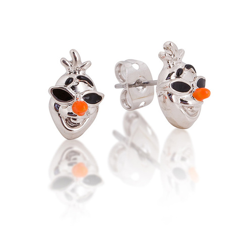 Disney Couture Kingdom - Frozen - Olaf At The Beach Stud Earrings White Gold