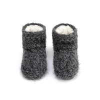 Demdaco Giving Slipper Booties - Charcoal