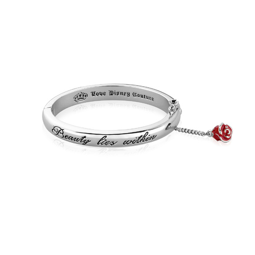 Disney Couture Kingdom - Beauty and the Beast - Beauty Lies Within Bangle Junior White Gold