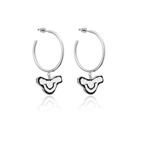 Disney Couture Kingdom - The Lion King - Simba Hoop Earrings White Gold