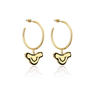 Disney Couture Kingdom - The Lion King - Simba Hoop Earrings Yellow Gold