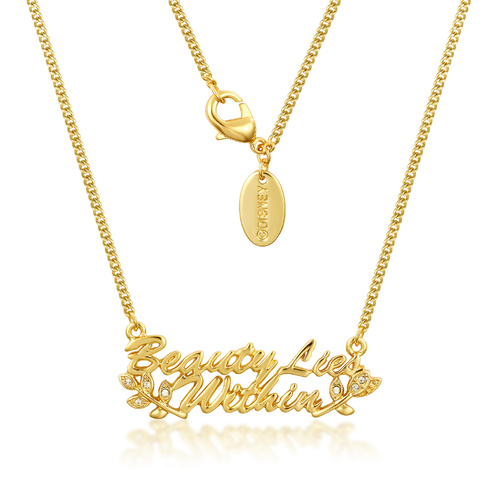 Disney Couture Kingdom - Beauty and the Beast - Beauty Lies Within Necklace Yellow Gold