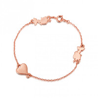 Disney Couture Kingdom - Alice In Wonderland - Heart Bracelet Rose Gold