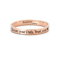 Disney Couture Kingdom - Pocahontas Choose Your Path Trust Your Heart Bangle Rose Gold