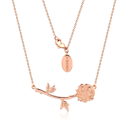 Disney Couture - Beauty and the Beast - Rose Necklace Rose Gold