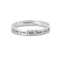Disney Couture Kingdom - Pocahontas Choose Your Path Trust Your Heart Bangle White Gold