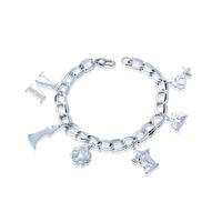 Disney Couture Kingdom - Princess Mulan Charm Bracelet White Gold