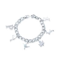 Disney Couture Kingdom - Pocahontas Charm Bracelet White Gold