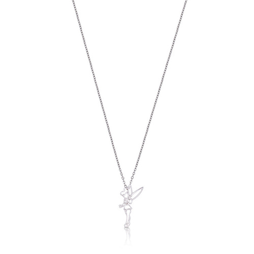 Disney Couture Kingdom Junior - Tinker Bell - Outline Necklace White Gold