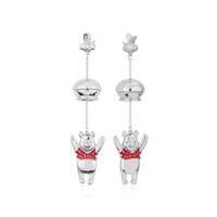 Disney Couture Kingdom - Winnie the Pooh - Honey Pot Drop Earrings White Gold