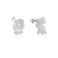 Disney Couture Kingdom - Cinderella - Jaq & Gus Stud Earrings White Gold