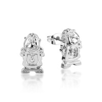 Disney Couture - Beauty and the Beast - Cogsworth Stud Earrings White Gold