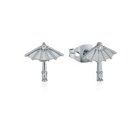 Disney Couture Kingdom - Mulan - Umbrella Stud Earrings White Gold