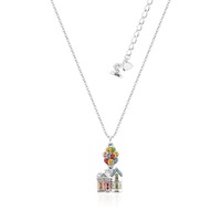 Disney Couture Kingdom - Up - Crystal House Necklace White Gold
