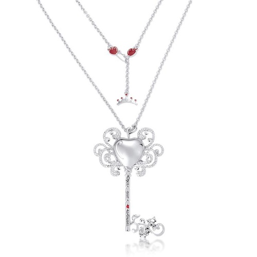 Disney Couture Kingdom - Snow White and the Seven Dwarfs - Princess Snow White Key Necklace White Gold