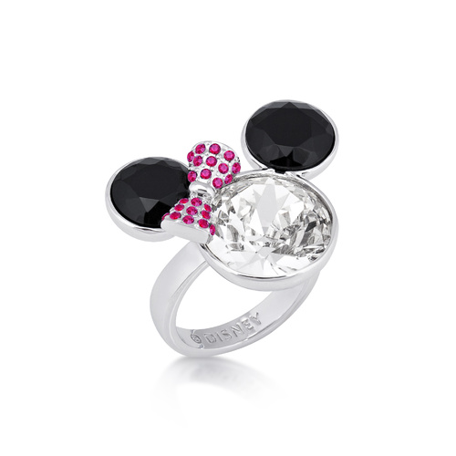 Disney Couture Kingdom - Minnie Mouse - Crystal Cocktail Ring White Gold Small