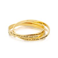 Disney Couture Kingdom - Tinkerbell - Interlocking Bangle Yellow Gold