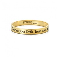 Disney Couture Kingdom - Pocahontas Choose Your Path Trust Your Heart Bangle Yellow Gold