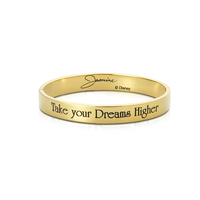 Disney Couture Kingdom - Aladdin - Princess Jasmine Take Your Dreams Higher Bangle Yellow Gold