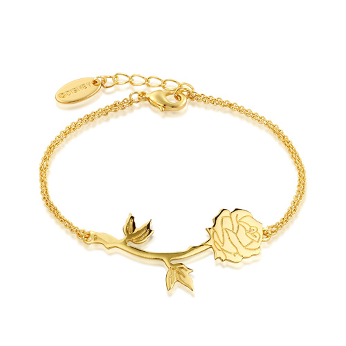 Disney Couture - Beauty and the Beast - Rose Bracelet Yellow Gold