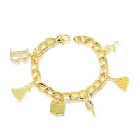 Disney Couture Kingdom - Beauty and the Beast - Belle Charm Bracelet Yellow Gold