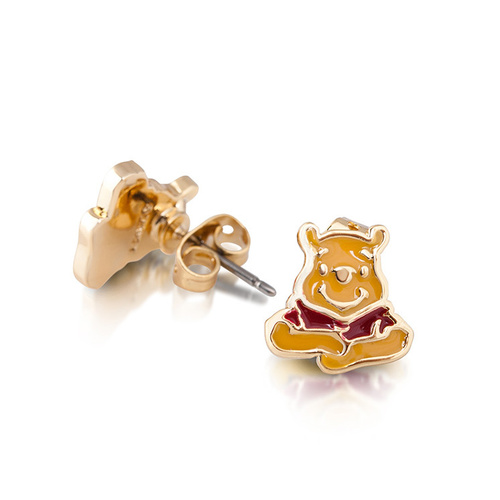Disney Couture Kingdom - Winnie the Pooh - Enamel Stud Earrings Yellow Gold