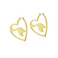 Disney Couture Kingdom - Ariel - Mermaid Tail Hoop Earrings Yellow Gold