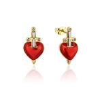 Disney Couture Kingdom - Snow White and the Seven Dwarfs - Evil Queen Heart Dagger Earrings Gold