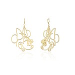 Disney Couture Kingdom - Minnie Mouse - Wire Style Drop Earrings Gold