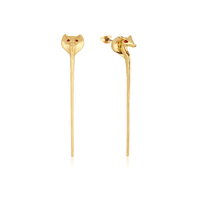 Disney Couture Kingdom - Aladdin - Jafar Snake Staff Earrings Yellow Gold