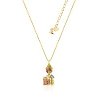 Disney Couture Kingdom - Up - Crystal House Necklace Yellow Gold