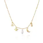 Couture Kingdom - Disney - Lilo & Stitch Charm Necklace Yellow Gold