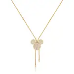 Disney Couture Kingdom - Mickey Mouse - Crystal Lariat Necklace Yellow Gold