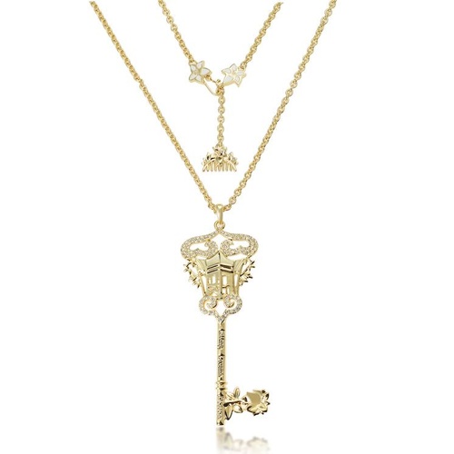 Disney Couture Kingdom - Mulan - Princess Mulan Key Necklace Yellow Gold