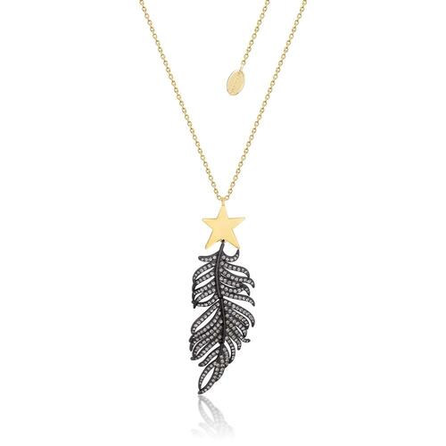 Disney Couture Kingdom - Dumbo - Magic Feather Necklace Yellow Gold