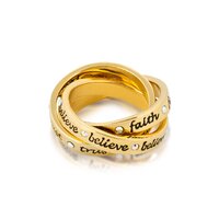 Disney Couture Kingdom - Tinkerbell - Interlocking Ring Yellow Gold Medium