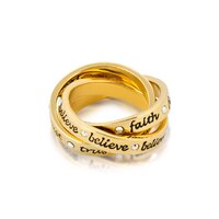 Disney Couture Kingdom - Tinkerbell - Interlocking Ring Yellow Gold Large