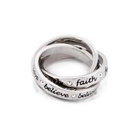 Disney Couture Kingdom - Tinker Bell - Interlocking Ring White Gold Small