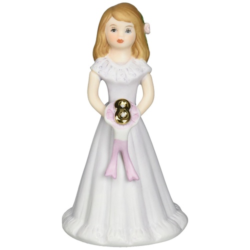 Growing Up Girls - Brunette Age 8 Cake Topper