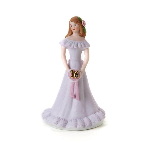 Growing Up Girls - Brunette Age 16 Musical Cake Topper