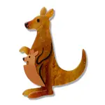 Erstwilder By Your Side - Kangaroos Simplified Mini Brooch