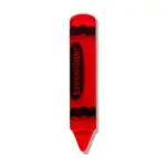 Erstwilder Arts & Crafts - Crayon Simplified Mini Brooch - Red