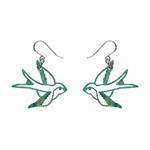 Erstwilder - Fan Favourites - Swallow Drop Earrings - Green