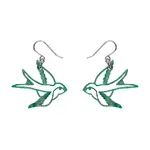 Erstwilder - Fan Favourites - Swallow Drop Earrings - Green