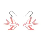 Erstwilder - Fan Favourites - Swallow Drop Earrings - Pink
