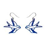 Erstwilder - Fan Favourites - Swallow Drop Earrings - Blue