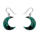 Erstwilder - Fan Favourites - Crescent Moon Drop Earrings - Green