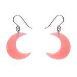 Erstwilder - Fan Favourites - Crescent Moon Drop Earrings - Pink
