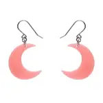 Erstwilder - Fan Favourites - Crescent Moon Drop Earrings - Pink