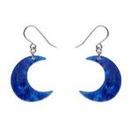 Erstwilder - Fan Favourites - Crescent Moon Drop Earrings - Blue